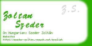zoltan szeder business card